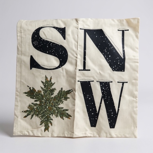 Home Accent Pillows Other - Festive Cream and Black Holiday Pillow Cover